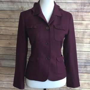 Talbots Petite Ruffle Accented Blazer